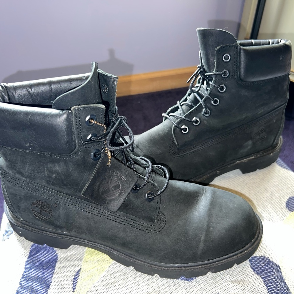 Timberland Men's Black 6 inch Boots